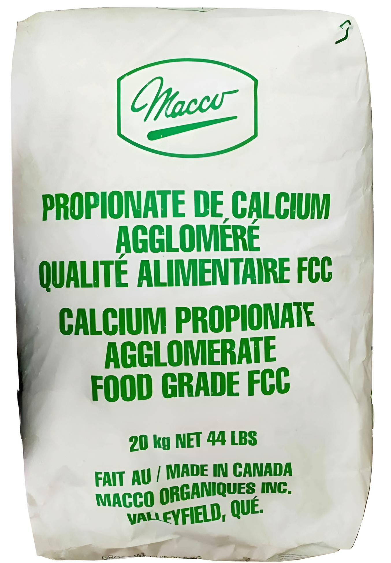 Calcium propanoate, 25kg/Bao Cannada