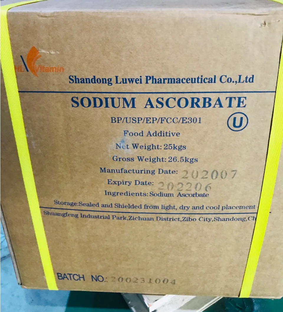 Natri ascorbat (Sodium ascorbate), 25kg/Thùng