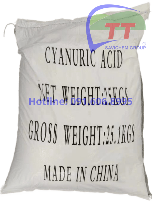 Cyanuric Acid, C3N3H3O3, Cyanuric Acid 25kg/Bao