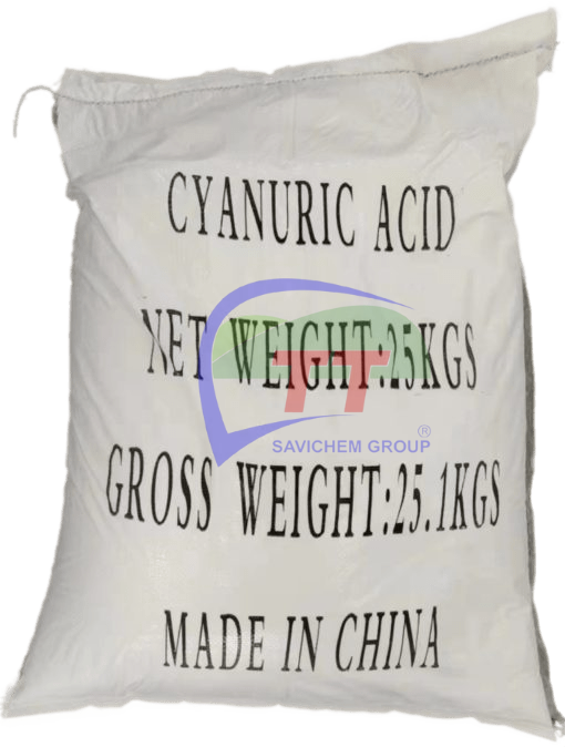 Cyanuric Acid, C3N3H3O3, Cyanuric Acid 25kg/Bao